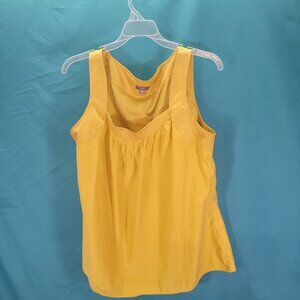 J. Jill Womens Yellow Sleeveless V-Neck Tank Top XL